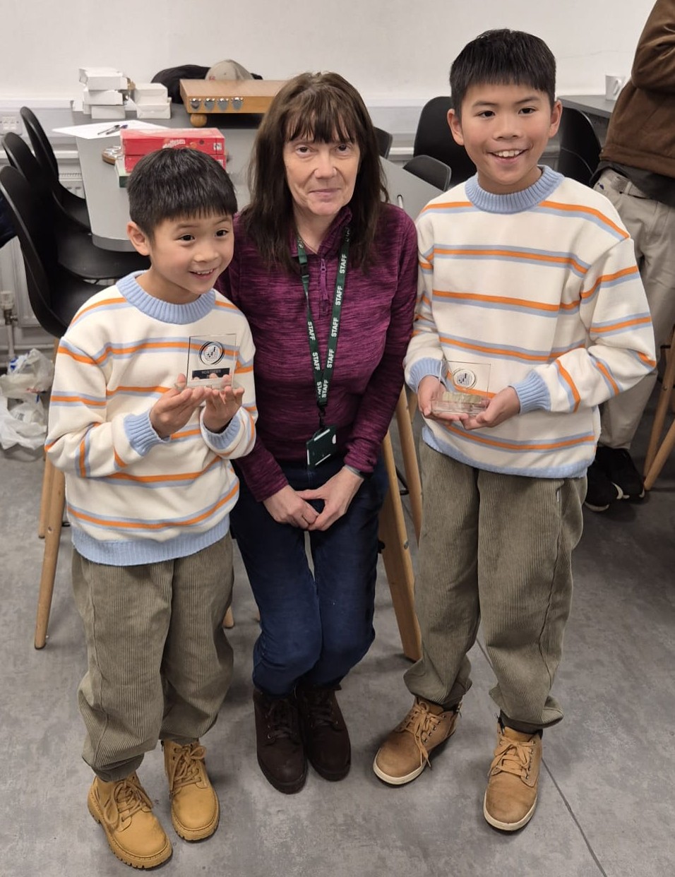 Joshua and Caleb with Helen