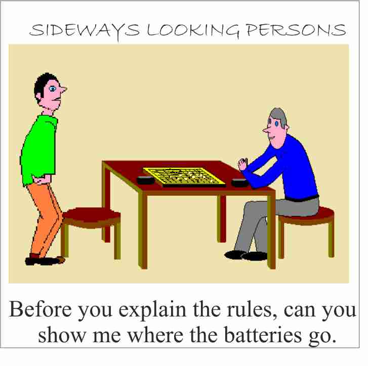 Sideways Looking Persons cartoon